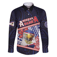 Personalized American Samoa Family Matching Short Sleeve Bodycon Dress and Hawaiian Shirt Bald Eagle With Polynesian Pattern - Polynesian Pride