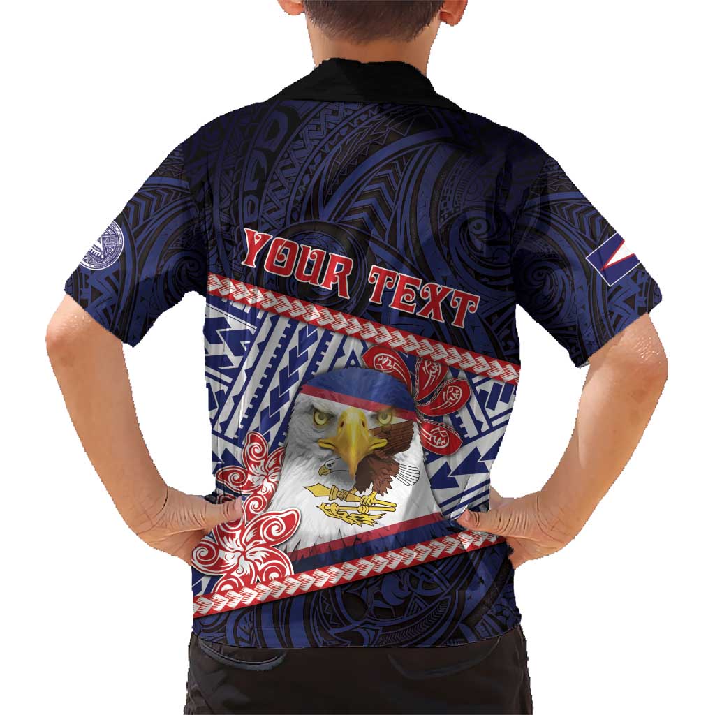 Personalized American Samoa Hawaiian Shirt Bald Eagle With Polynesian Pattern - Polynesian Pride