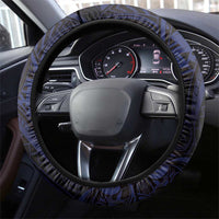 American Samoa Steering Wheel Cover Bald Eagle With Polynesian Pattern - Polynesian Pride