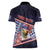 Personalized American Samoa Women Polo Shirt Bald Eagle With Polynesian Pattern - Polynesian Pride