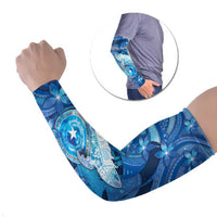 Northern Mariana Islands Arm Sleeves Galaxy Polynesian Shark Tattoo DT05 Set of 2 Blue - Polynesian Pride