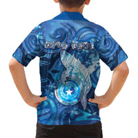 Personalised Northern Mariana Islands Family Matching Summer Maxi Dress and Hawaiian Shirt Galaxy Polynesian Shark Tattoo DT05 - Polynesian Pride