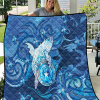Northern Mariana Islands Quilt Galaxy Polynesian Shark Tattoo DT05 Blue - Polynesian Pride