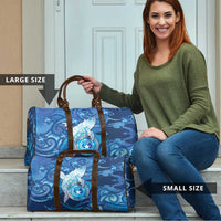 Northern Mariana Islands Travel Bag Galaxy Polynesian Shark Tattoo - Polynesian Pride