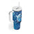 Personalised Northern Mariana Islands Tumbler With Handle Galaxy Polynesian Shark Tattoo - Polynesian Pride