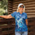 Personalised Northern Mariana Islands Women Polo Shirt Galaxy Polynesian Shark Tattoo - Polynesian Pride