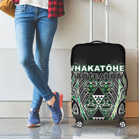 Aotearoa Whakatohea Luggage Cover Maori Tribal Green Abalone Paua Shell Pattern DT05 - Polynesian Pride