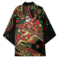 Hawaii Christmas Kimono Aloha Santa Riding Honu DT05 - Polynesian Pride