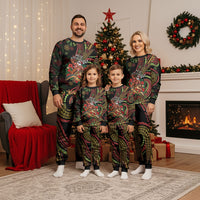 Hawaii Christmas Pajama Set Aloha Santa Riding Honu DT05 - Polynesian Pride