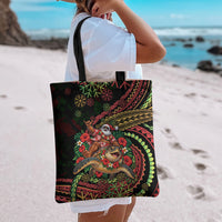 Hawaii Christmas Tote Bag Aloha Santa Riding Honu DT05 - Polynesian Pride