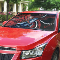 Tonga Christmas Auto Sun Shade Santa Riding Humpback Whale DT05 - Polynesian Pride