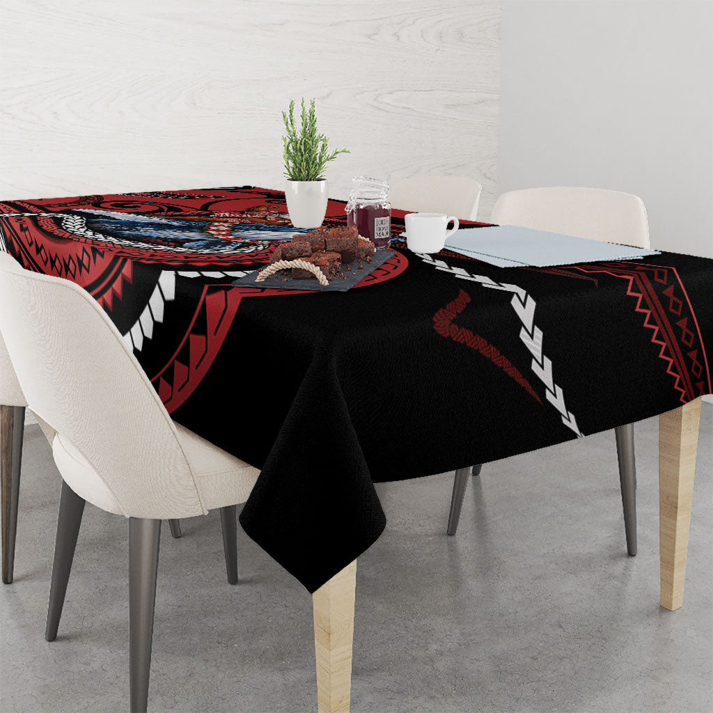 Tonga Christmas Tablecloth Santa Riding Humpback Whale DT05 - Polynesian Pride
