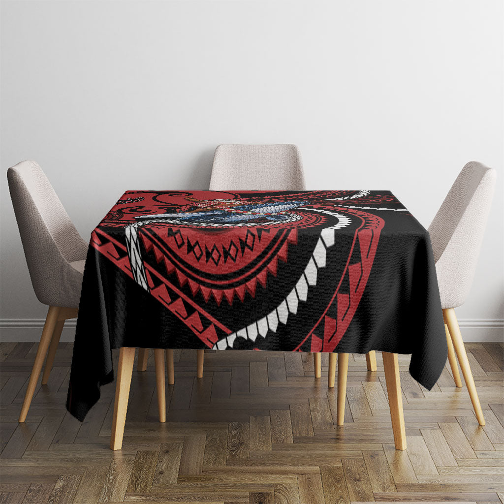Tonga Christmas Tablecloth Santa Riding Humpback Whale DT05 - Polynesian Pride
