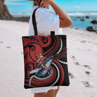 Tonga Christmas Tote Bag Santa Riding Humpback Whale DT05 - Polynesian Pride