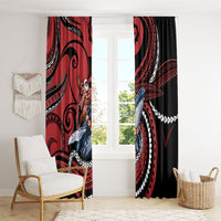 Tonga Christmas Window Curtain Santa Riding Humpback Whale DT05 - Polynesian Pride