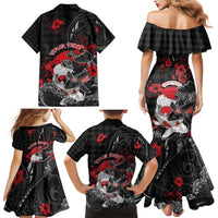 Personalised Hawaiian And Japanese Family Matching Mermaid Dress and Hawaiian Shirt Aloha Koi Fish Palaka Patterns DT05 - Polynesian Pride