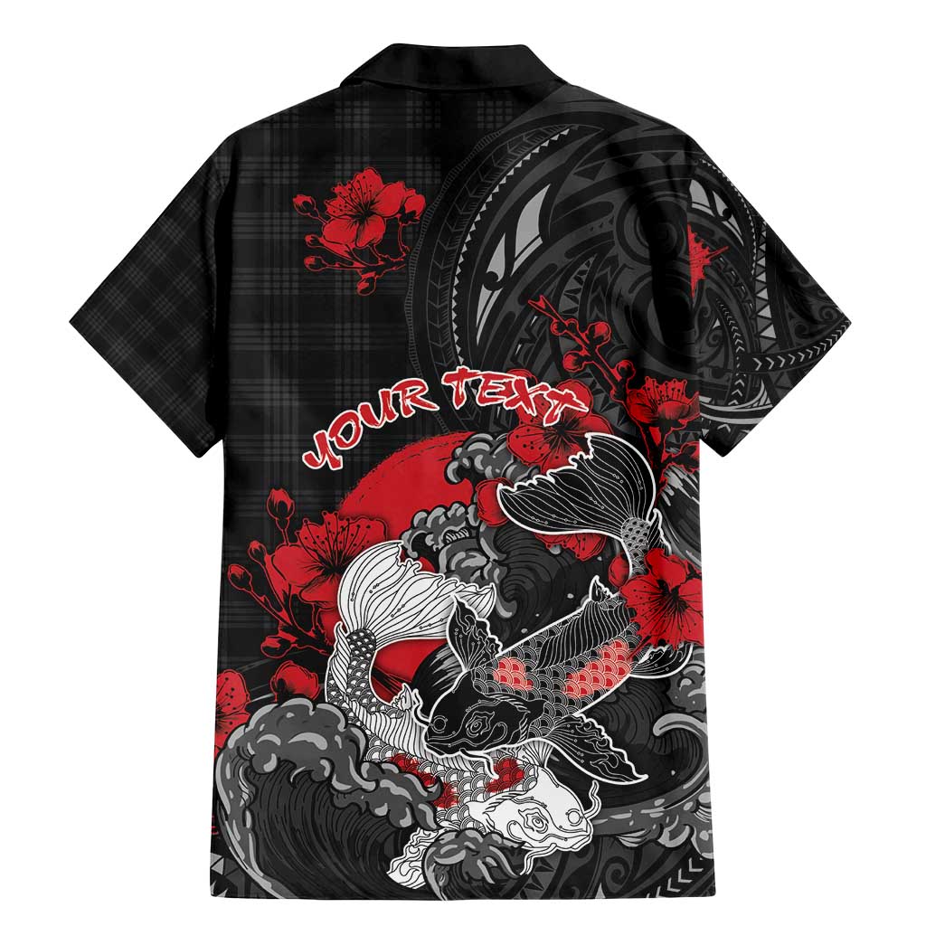 Personalised Hawaiian And Japanese Family Matching Mermaid Dress and Hawaiian Shirt Aloha Koi Fish Palaka Patterns DT05 - Polynesian Pride