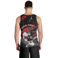 Personalised Hawaiian And Japanese Men Tank Top Aloha Koi Fish Palaka Patterns DT05 - Polynesian Pride