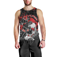 Personalised Hawaiian And Japanese Men Tank Top Aloha Koi Fish Palaka Patterns DT05 - Polynesian Pride