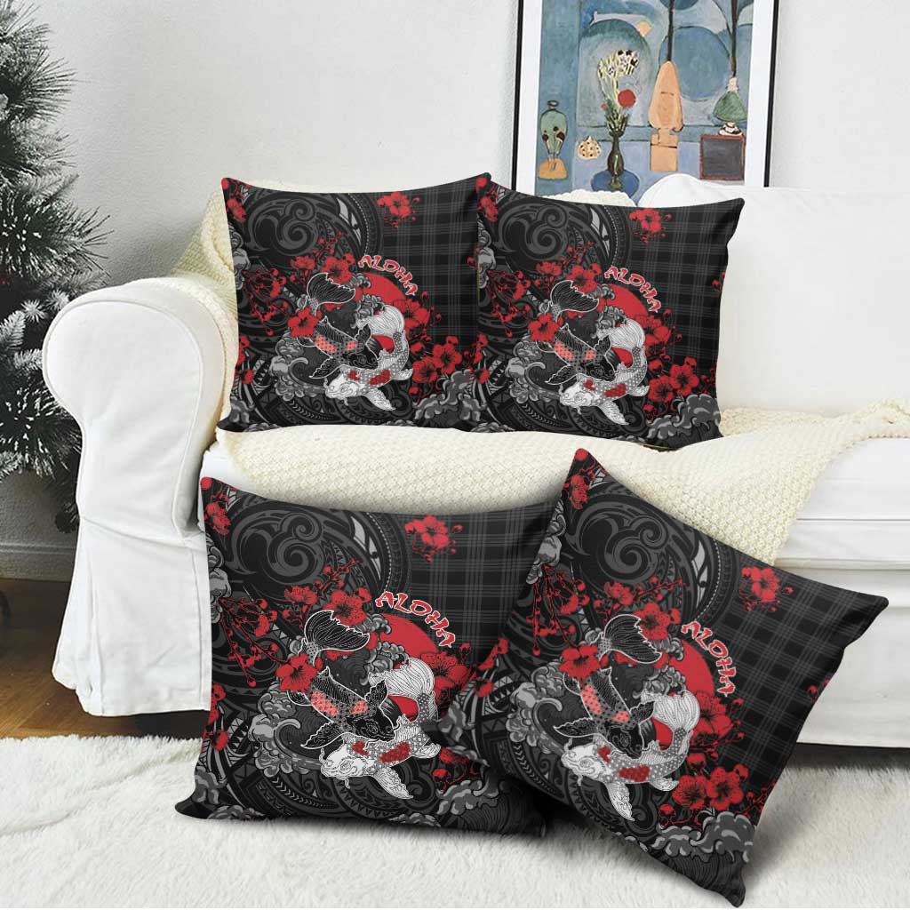 Hawaiian And Japanese Pillow Cover Aloha Koi Fish Palaka Patterns DT05 - Polynesian Pride