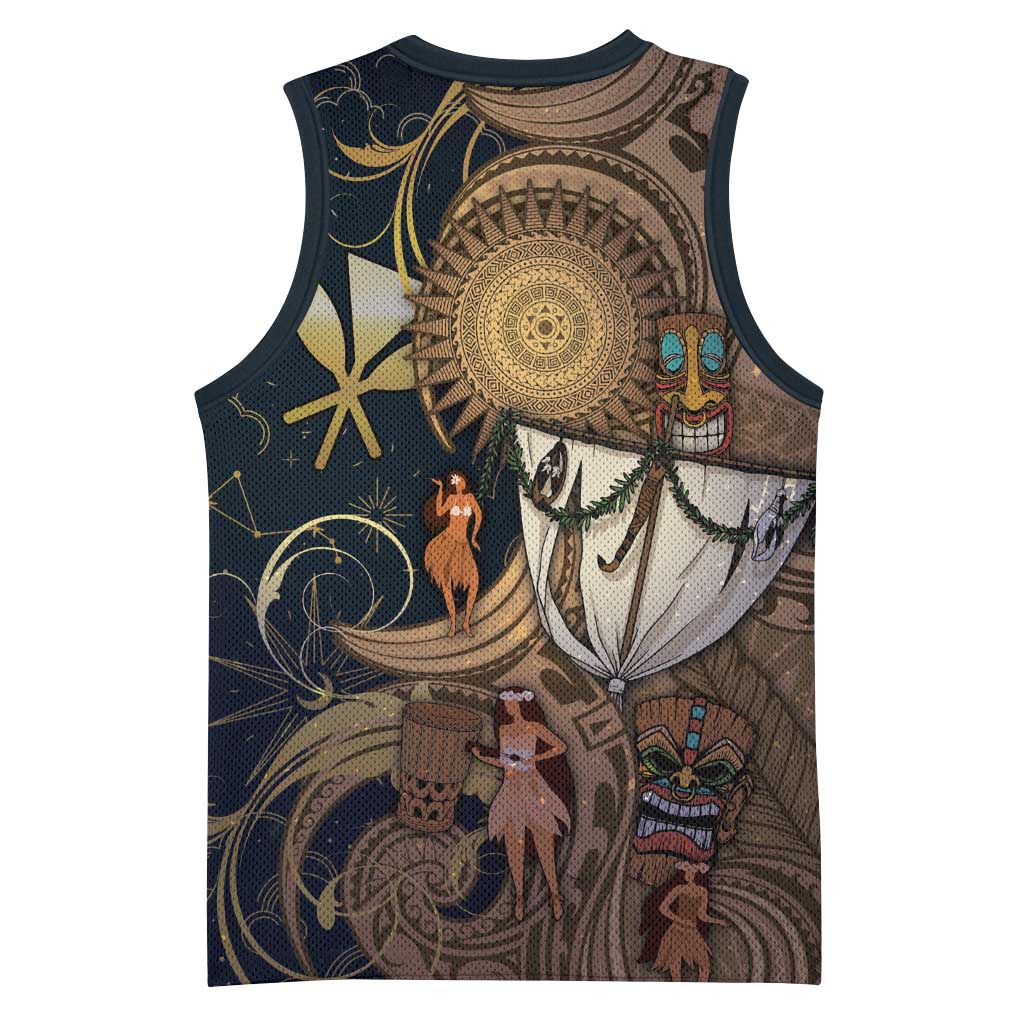 Hawaii Makahiki Basketball Jersey Polynesian Sky And Earth DT05 - Polynesian Pride