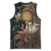 Hawaii Makahiki Basketball Jersey Polynesian Sky And Earth DT05 - Polynesian Pride