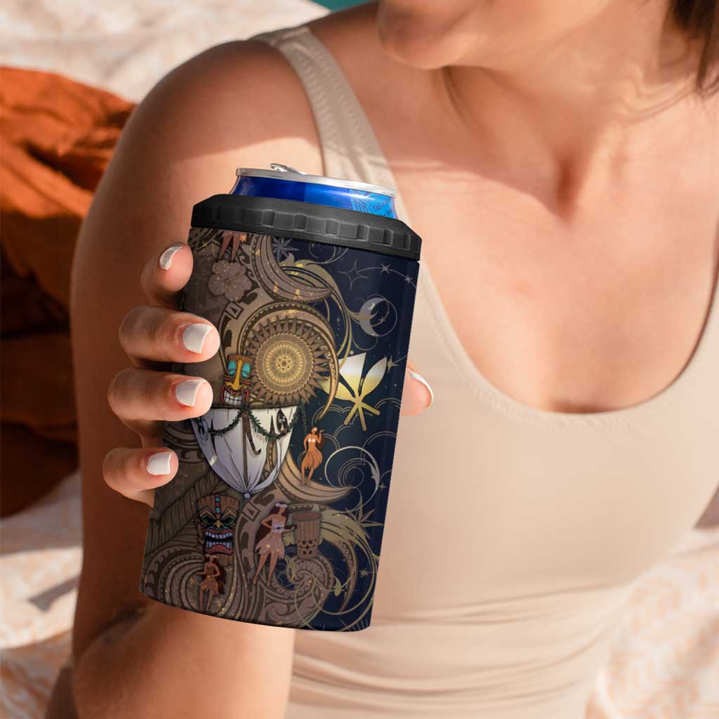 Hawaii Makahiki 4 in 1 Can Cooler Tumbler Polynesian Sky And Earth - Polynesian Pride