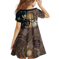 Hawaii Makahiki Family Matching Off The Shoulder Long Sleeve Dress and Hawaiian Shirt Polynesian Sky And Earth DT05 - Polynesian Pride