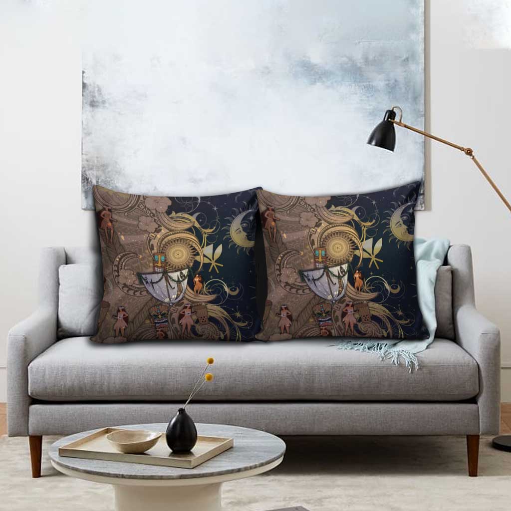 Hawaii Makahiki Pillow Cover Polynesian Sky And Earth - Polynesian Pride