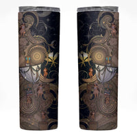 Hawaii Makahiki Skinny Tumbler Polynesian Sky And Earth DT05 Gold - Polynesian Pride
