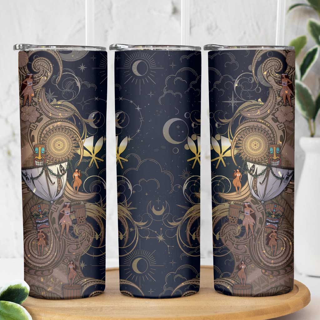 Hawaii Makahiki Skinny Tumbler Polynesian Sky And Earth DT05 - Polynesian Pride
