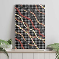 Hawaii Palaka Niihau Shell Lei Canvas Wall Art Tropical Island Plaid Patterns