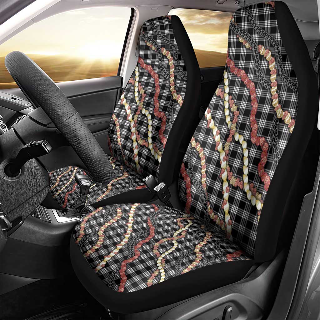 Hawaii Palaka Niihau Shell Lei Car Seat Cover Tropical Island Plaid Patterns
