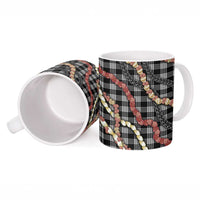 Hawaii Palaka Niihau Shell Lei Ceramic Mug Tropical Island Plaid Patterns