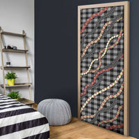 Hawaii Palaka Niihau Shell Lei Door Cover Tropical Island Plaid Patterns DT05 - Polynesian Pride