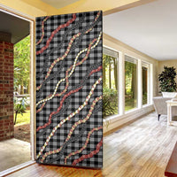Hawaii Palaka Niihau Shell Lei Door Cover Tropical Island Plaid Patterns DT05 - Polynesian Pride