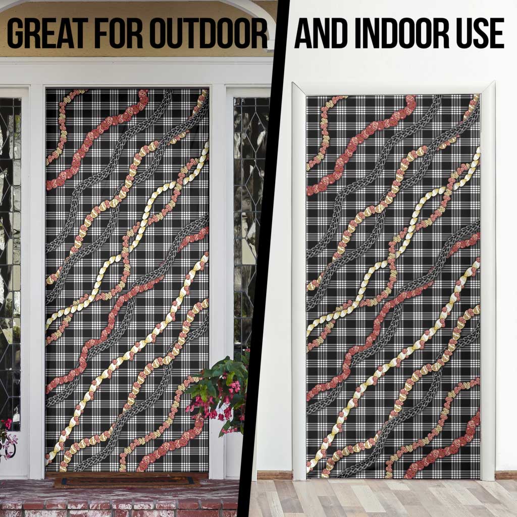 Hawaii Palaka Niihau Shell Lei Door Cover Tropical Island Plaid Patterns DT05 - Polynesian Pride