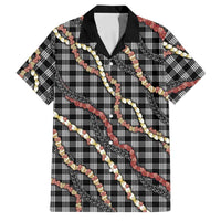 Hawaii Palaka Niihau Shell Lei Family Matching Mermaid Dress and Hawaiian Shirt Tropical Island Plaid Patterns DT05 Dad's Shirt - Short Sleeve Black - Polynesian Pride