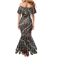 Hawaii Palaka Niihau Shell Lei Family Matching Mermaid Dress and Hawaiian Shirt Tropical Island Plaid Patterns DT05 - Polynesian Pride