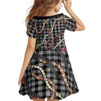 Hawaii Palaka Niihau Shell Lei Family Matching Summer Maxi Dress and Hawaiian Shirt Tropical Island Plaid Patterns DT05 - Polynesian Pride