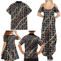 Hawaii Palaka Niihau Shell Lei Family Matching Summer Maxi Dress and Hawaiian Shirt Tropical Island Plaid Patterns DT05 - Polynesian Pride
