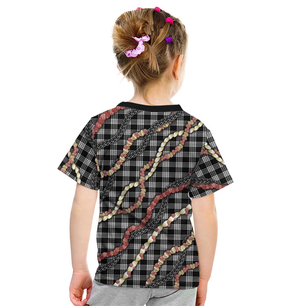 Hawaii Palaka Niihau Shell Lei Kid T Shirt Tropical Island Plaid Patterns