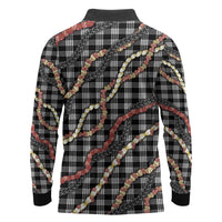 Hawaii Palaka Niihau Shell Lei Long Sleeve Polo Shirt Tropical Island Plaid Patterns DT05 - Polynesian Pride