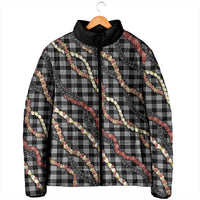 Hawaii Palaka Niihau Shell Lei Padded Jacket Tropical Island Plaid Patterns