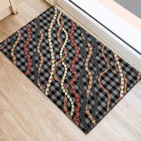 Hawaii Palaka Niihau Shell Lei Rubber Doormat Tropical Island Plaid Patterns