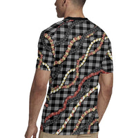 Hawaii Palaka Niihau Shell Lei Rugby Jersey Tropical Island Plaid Patterns