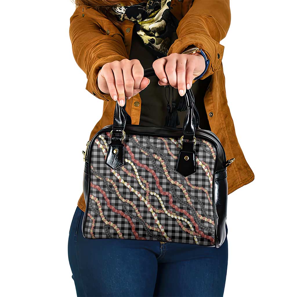 Hawaii Palaka Niihau Shell Lei Shoulder Handbag Tropical Island Plaid Patterns