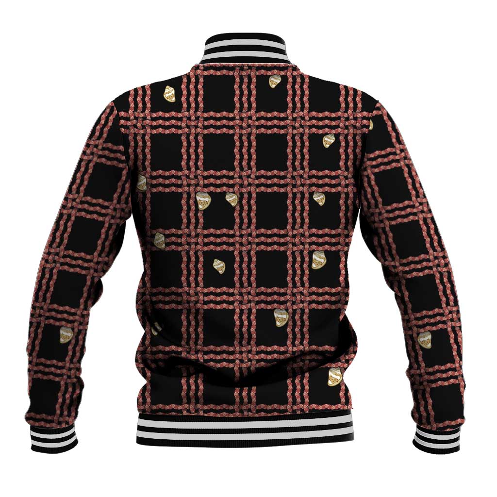 Hawaii Palaka Kahelelani Shell Lei Costume Baseball Jacket Plaid Patterns