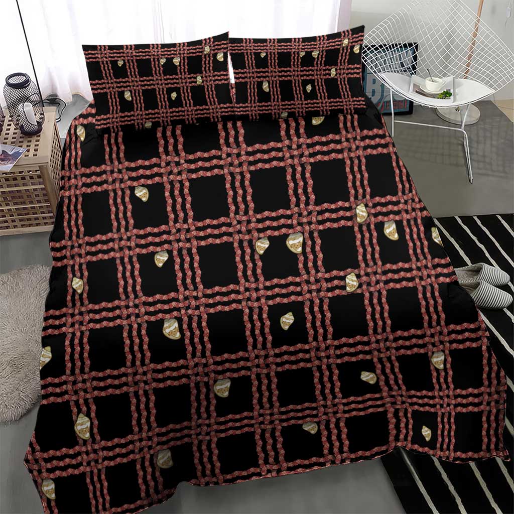 Hawaii Palaka Kahelelani Shell Lei Costume Bedding Set Plaid Patterns