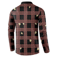 Hawaii Palaka Kahelelani Shell Lei Costume Button Sweatshirt Plaid Patterns